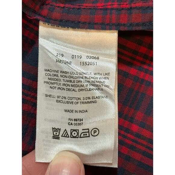 Columbia Shirt Mens 2XL Long Sleeve Button Down Plaid Shirt Red Black - Picture 4 of 9